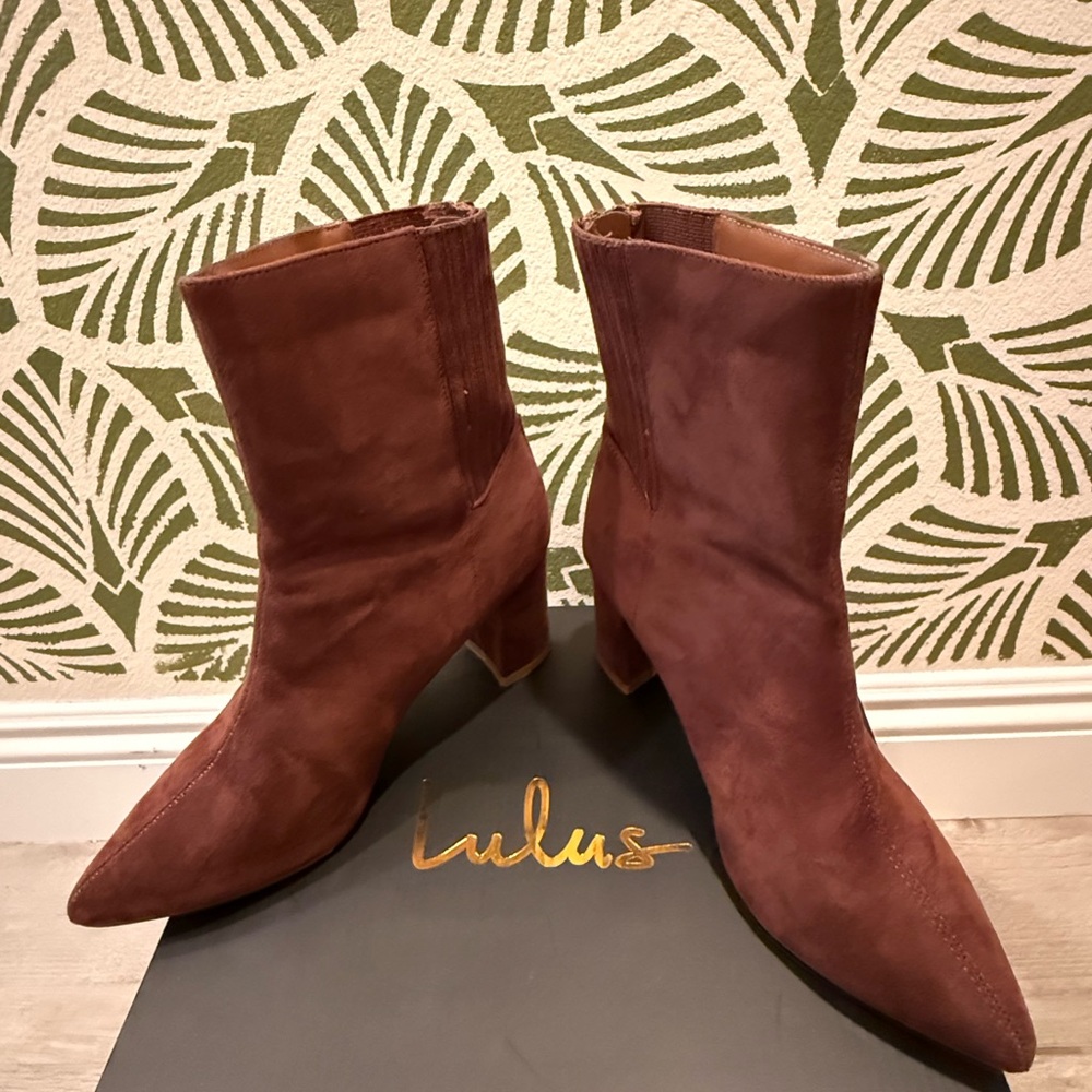 Lulu's Rich Brown Heeled Boots